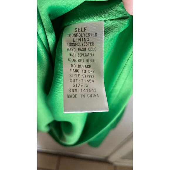 Woven V Neck Midi Dress with Ruffles - Picture 6 of 6